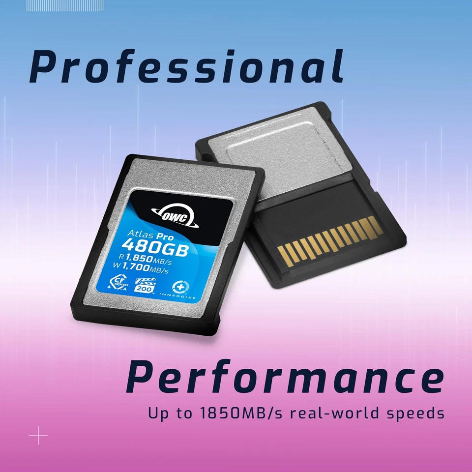 OWC 480GB Atlas Pro High Performance Cfexpress 4.0 Type A Memory Card - Image 3 of 4