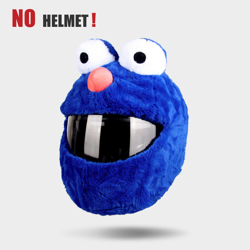 cartoon character motorcycle helmet covers Cool Covers, Full Face Helmet Cover Decorative Hat, Cute Cap Men Women Couple Plush Fluffy Fun Riding Gear and Gifts, Motorbike Helmet Case-A : Automotive Omoojee Motorcycle Helmet Cover, Funny