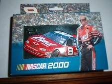 NASCAR 2000,DALE EARNHARDT JR. COLLECTIBLE TIN AND 2 DECKS PLAYING CARDS, BUD #8