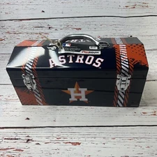 MLB - Houston Astros Printed Metal Tool Box W/ Organizer Tray (team Pro Mark)