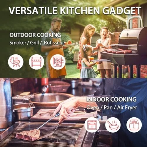 Meat Thermometer For Grilling And Cooking 932f Hightemperature 229ft Range Digit