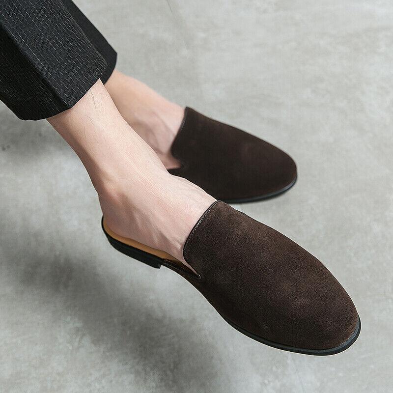 Brown Suede Men’s Slip-On Mule Loafers Men main image 2