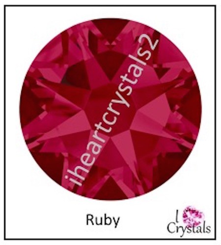 RUBY Pink HOTFIX 4mm 5mm Flatback 2058 IHC Austrian Crystal Rhinestones 144 pcs - Picture 2 of 4