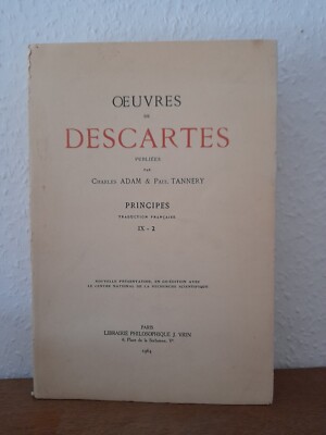 R.Descartes, Principes, ed. Charles Adam & Paul Tannery