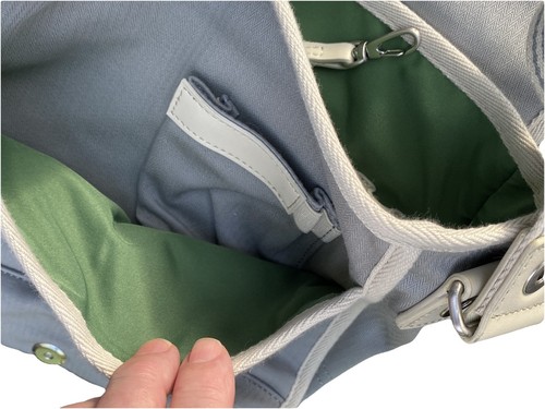LACOSTE MESSENGER BAG Small Vintage M60 Soft Casual 6 Light Grey NEW - Picture 8 of 13