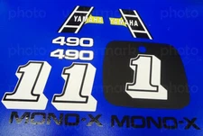 1983 Yamaha YZ490 9pc graphics 83' aufkleber decals stickers kit MX YZ 490