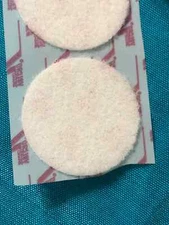 NEW Hook & Loop 18 Rounds SOFT LOOP SIDE 2" Diameter White Adhesive FREE SHIP