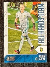 PANINI SCORE SOCCER TRADING CARD ROBIN OLSEN SWEDEN ALL HANDS TEAM # 11 MINT