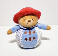 HTF Rare Yottoy Paddington Bear Bell Rattle Round Ball Plush Stuffed Toy 8" EUC
