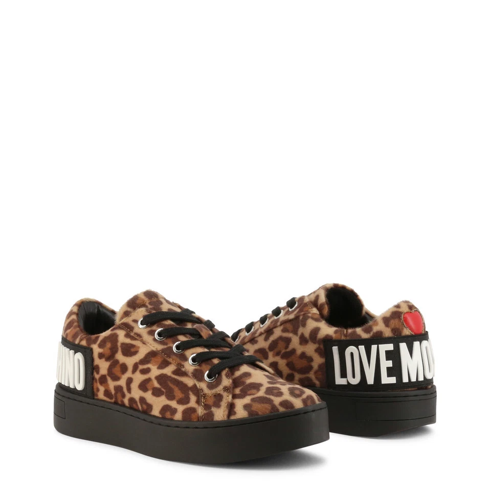 Love Moschino Damen Sneaker Turnschuhe Leopardenmuster