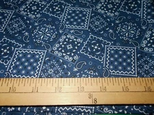 1 yard Navy Bandana Fabric