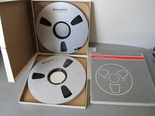 Pair of Dictatape 1/2" Recording Tapes 10.5" Metal Reel