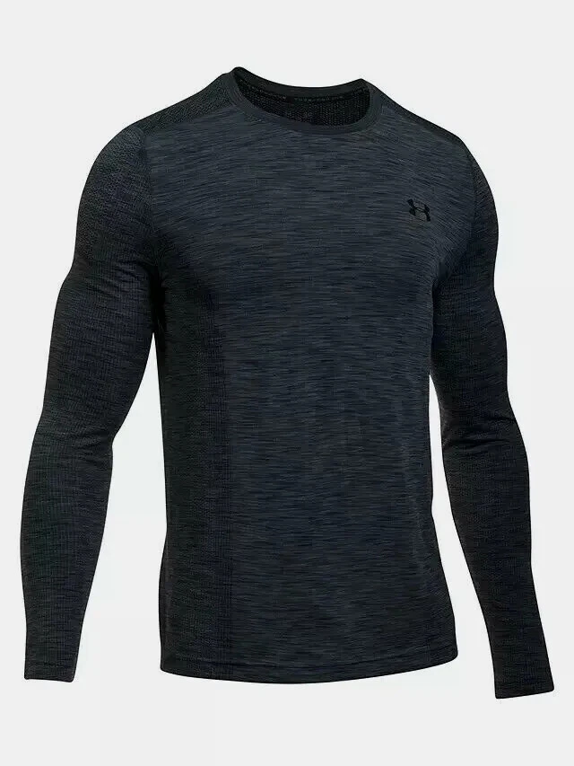 Under Armour Men's SMALL Threadborne Seamless Long Sleeve T-Shirt LS Black