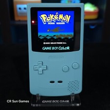 Light Blue Gameboy Color Console OLED Touch Screen USB-C Rechargeable Battery