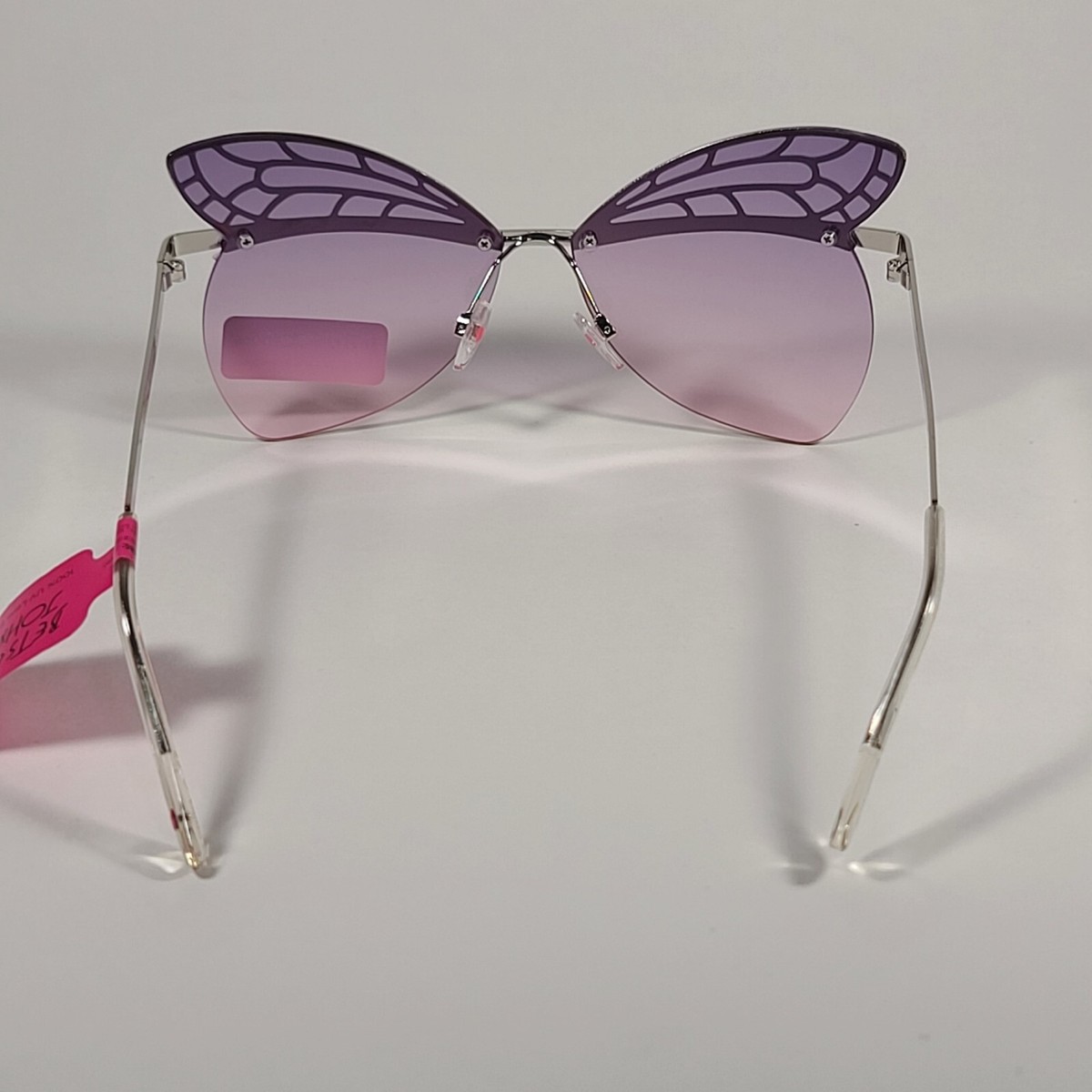 Betsey Johnson Rimless Butterfly Sunglasses Silver Frame  display picture 3