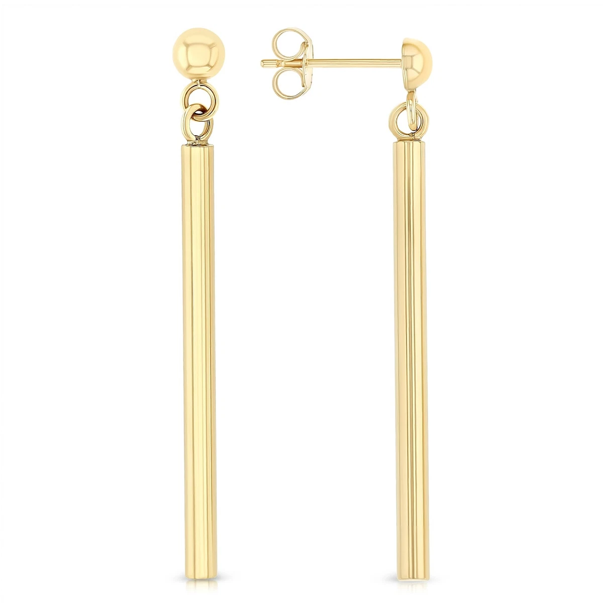 Plain round store gold earrings