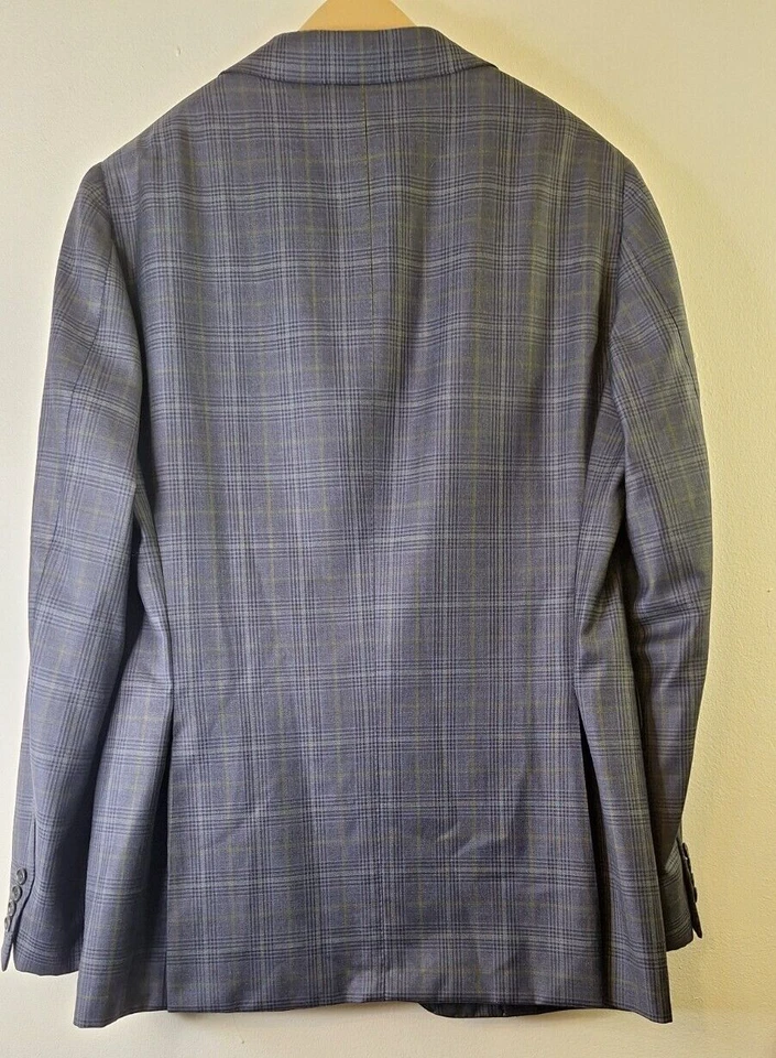 Blazer de lana SARTORIA PARTENOPEA NAPOLI talla para hombre 54L abrigo deportivo ventana preppy Foto 2 de 4