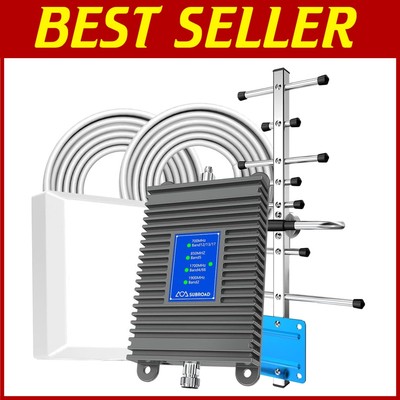 5G Home Cell Phone Signal Booster - Enhance All Carrier Signals Up to 5,000 S...