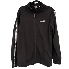 Puma Men's Black Micro Tape Track Jacket NWT Size Medium
