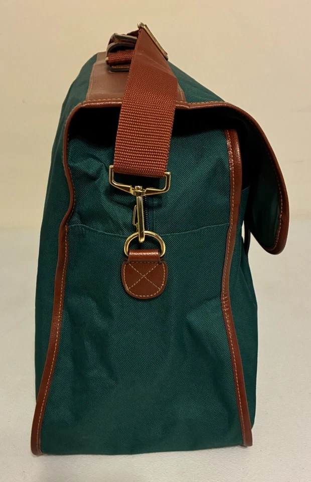 Polo Ralph Lauren Travel Bag Duffel Carry-On Suitcase Green Luggage Vintage NEW - Image 2 of 4
