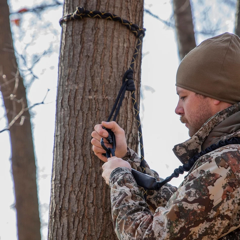 Rivers Edge Heavy-Duty Locking Carabiner 8’ Harness Tree Rope - Image 2 of 3