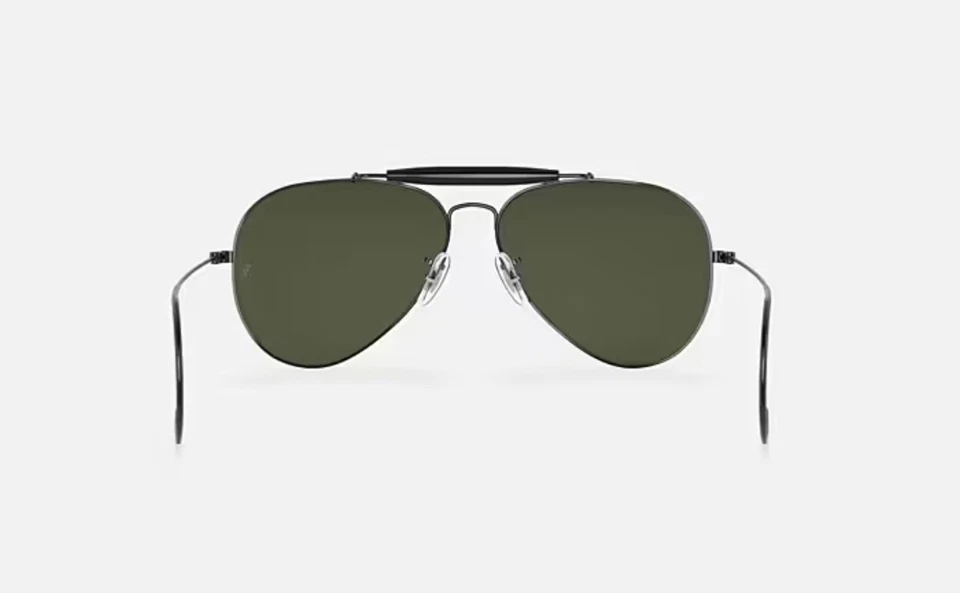 Ray-Ban Outdoorsman Black Frame/Dark Green Lenses 58mm Sunglasses Rb3030 - Image 3 of 4