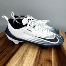 Nike Vapor Speed 3 White Midnight Navy Football Cleats HM8849-103 Men's Size 8.5
