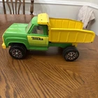 Vintage Tonya Mighty Dump truck Green And Yellow 1970’s Still