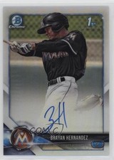 2018 Bowman Chrome Prospect Refractor 486/499 Brayan Hernandez #CPA-BHE Auto c5r