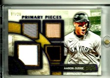 AARON JUDGE 2025 Topps Museum Collection Primary Pieces Quad Relic Amethyst 1/20