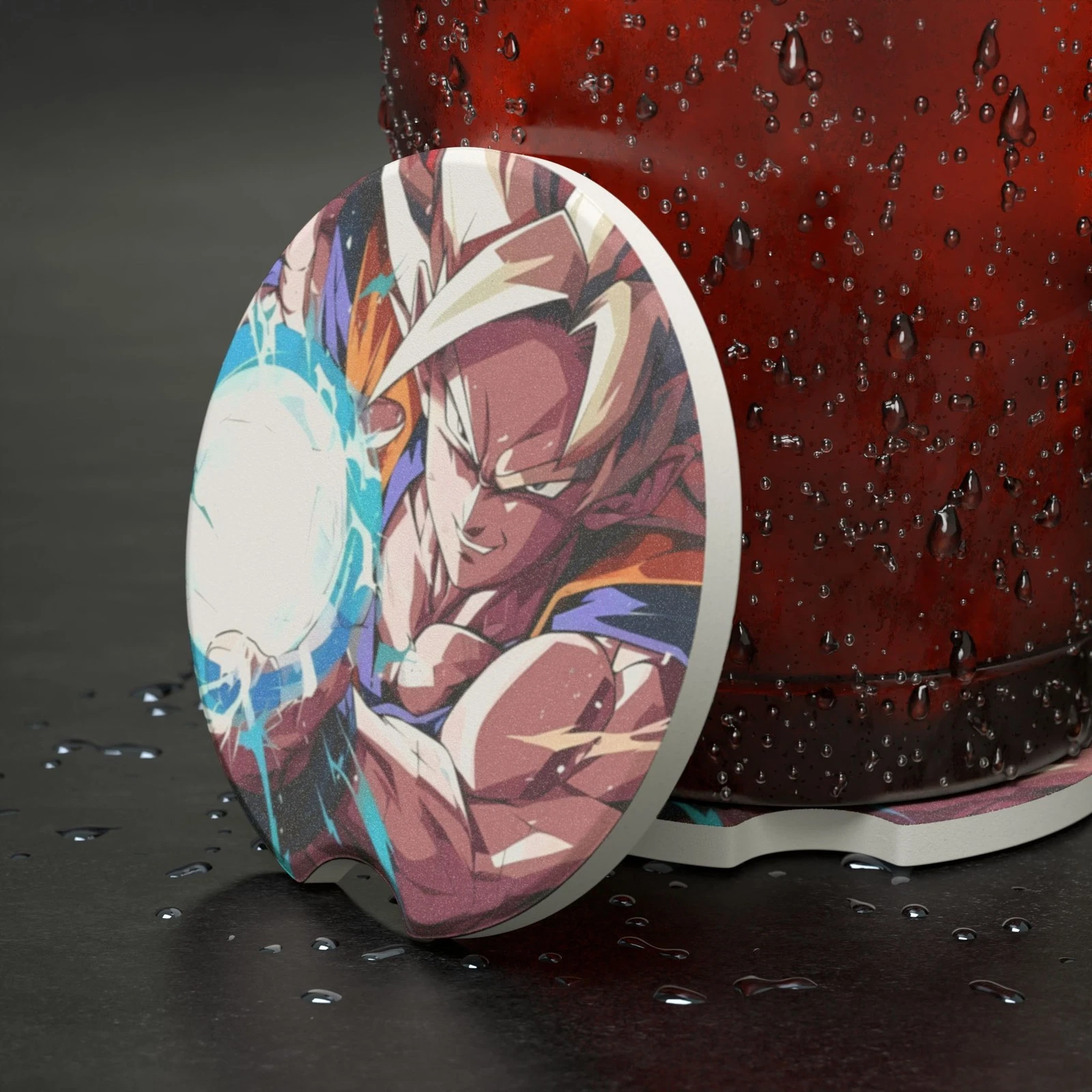 Dragon Ball Z Soapstone Car Coaster – Goku Super Saiyan Cup Holder Insert