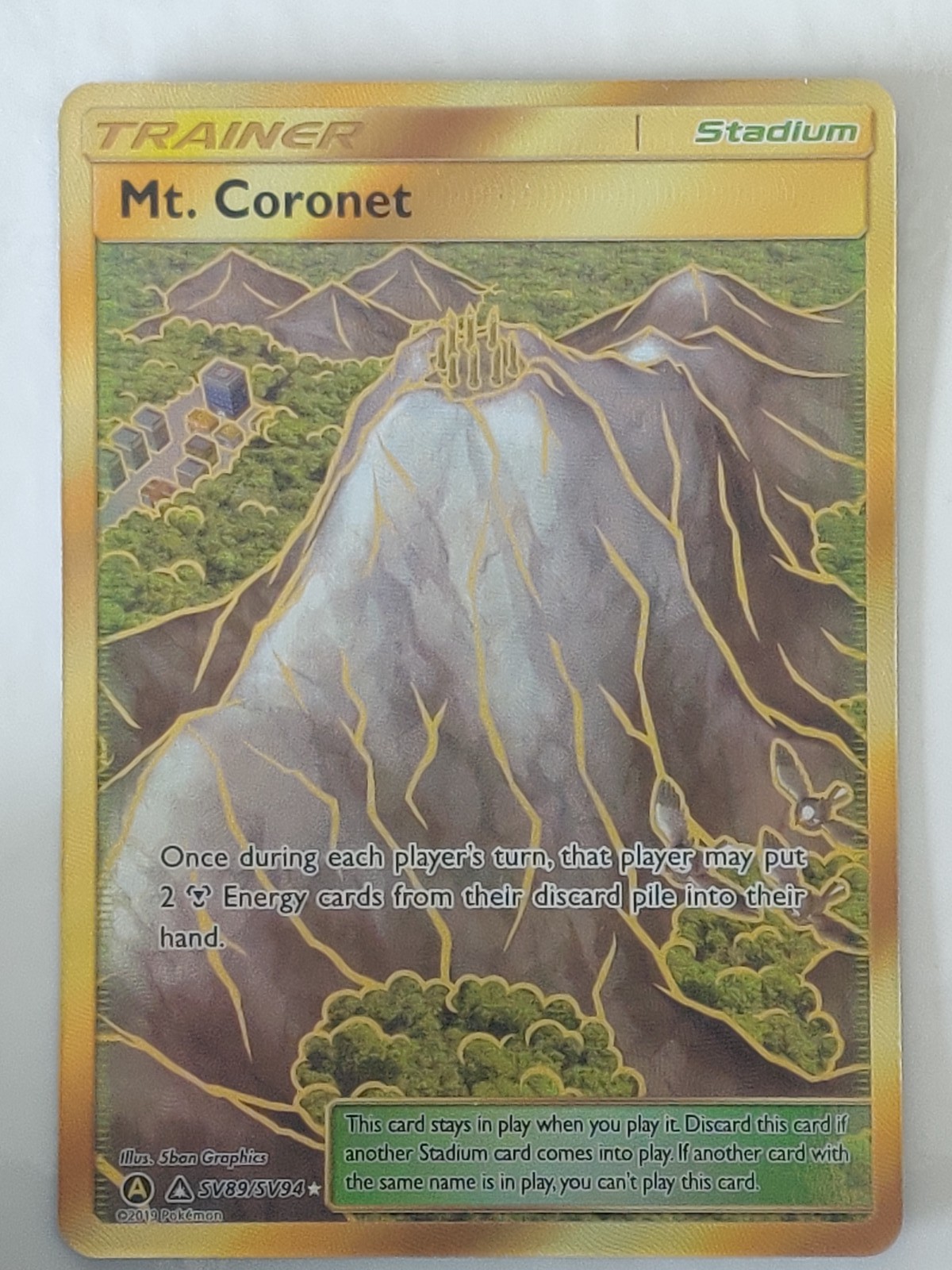 Mt. Coronet Shiny Holo Rare Hidden Fates: Shiny Vault SV89/SV94 NM
