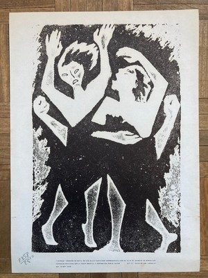 Xylography by Luis Mazzey, 1968 - Vietnam Club de Grabado de Montevideo, Uruguay