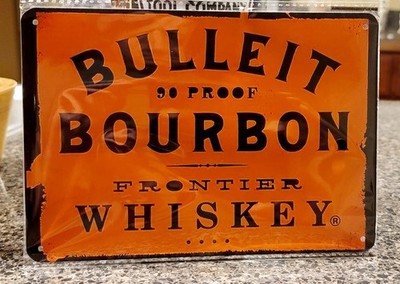 Bulliet Bourbon Whiskey Metal Sign 8x4 Inches In Size New
