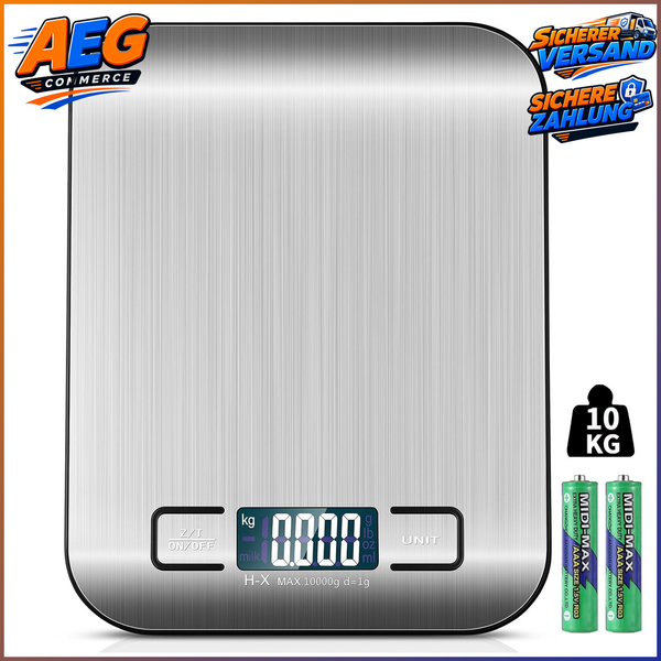 Digitale KüChenwaage Mit Lcd-Display Tara-Funktion 1G PräZise Silber Zum Kochen-image