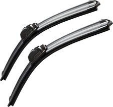 MOTIUM 26”+24” Beam Wiper Blades, J-Hook Pair – All-Season (2-Pack)