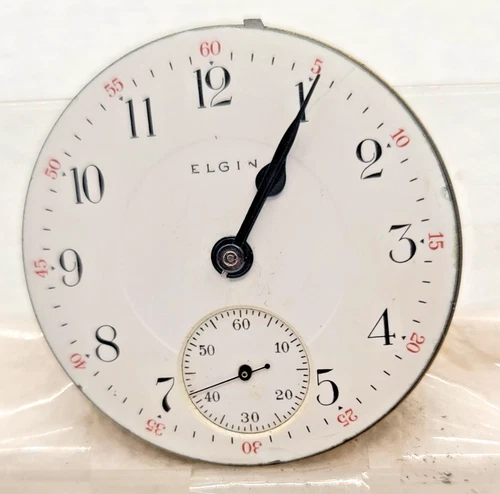 Antique 1890 ELGIN Open Face Pocket Watch Movement - 15 J-18 S ! RUN GREAT!