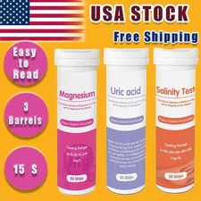 Urine Test Strips - Home Use Magnesium/Uric Acid/Salinity At-Home Screening Kit