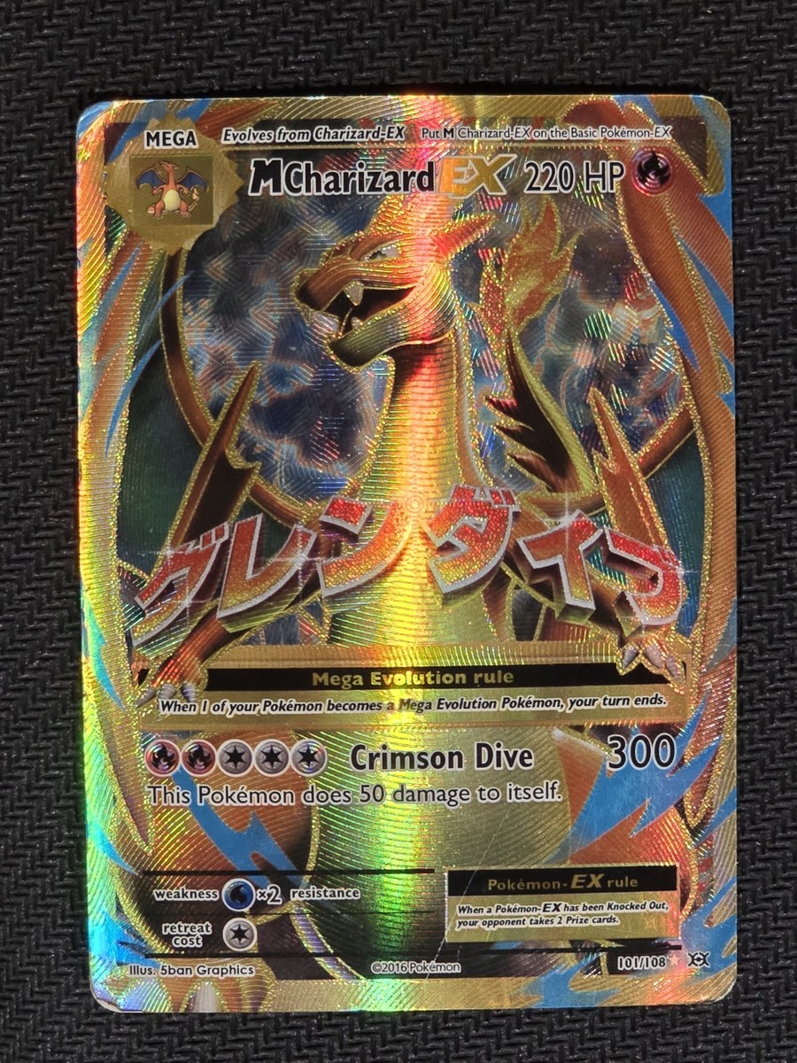 Charizard EX 101/108 XY Evolutions Full Art Ultra Rare DMG (Pics