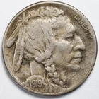 1919-S Buffalo Nickel San Francisco Mint Very Fine (VF) With FULL HORN!