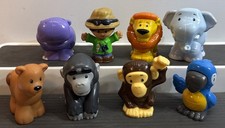 Fisher-Price Little People Safari Keeper Safari Animals Figures Lot Of 8 2