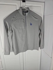 Los Angeles Dodgers 1/4 Zip Pullover Sweatshirt Mens 2XL - Gray - Cutter & Buck.