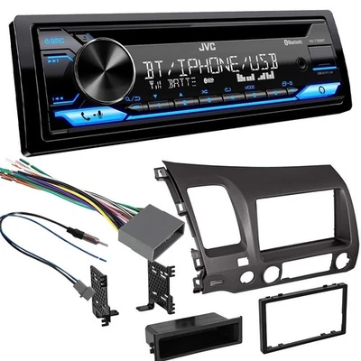 JVC KD-T720BT JVC CD Player AM/FM Radio Bluetooth Car Stereo & kit for 2006-2011 Honda Civic