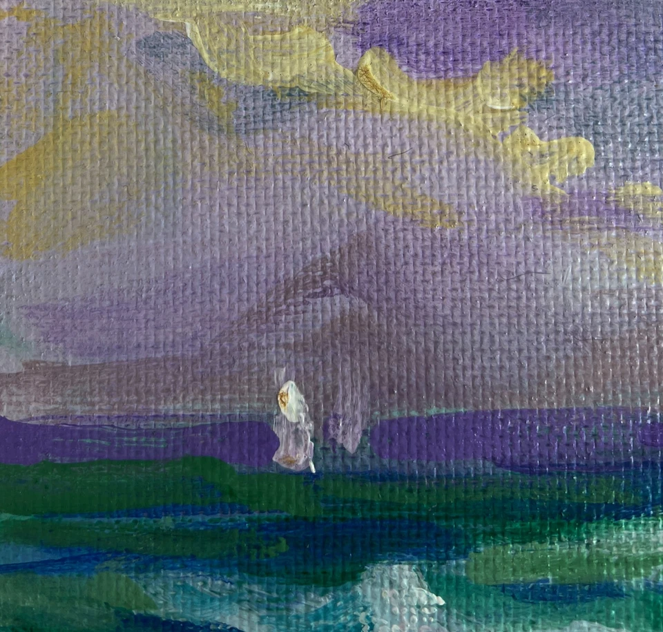 丙烯酸绘画晚风海面 M. Patskan 原版 nAAA4824 — 第 4/4 张图片