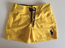 Polo Ralph Lauren Toddler Yellow Big Pony Swim Trunks 2/2T Logo Drawstring