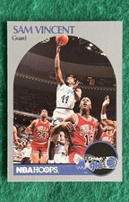 1990-91 NBA Hoops #223 Sam Vincent Michael Jordan #12 Jersey Error Card HOF