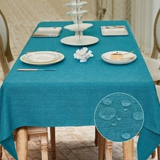 BALCONY & FALCON Rectangle Tablecloth Washable Wrinkle Resistant Waterproof 55x9