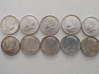 10 - Silver Kennedy Halves - 1964 !