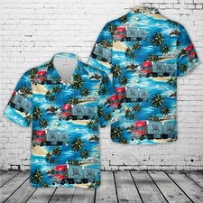 Saia LTL Freight International ProStar with Doubles IA Hawaiian Shirt