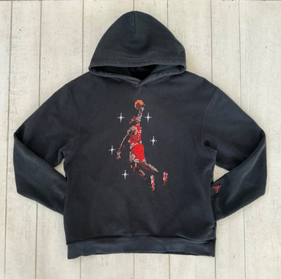 Mens Air Jordan Woven Jumpman Pullover Sweatshirt Hoodie M Embroidered Stitched